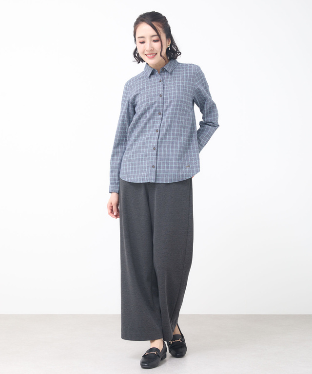 裏起毛 ワイド パンツ