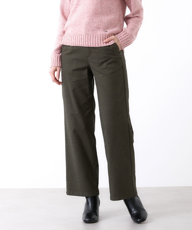 ピケ ストレッチ ワイドパンツ