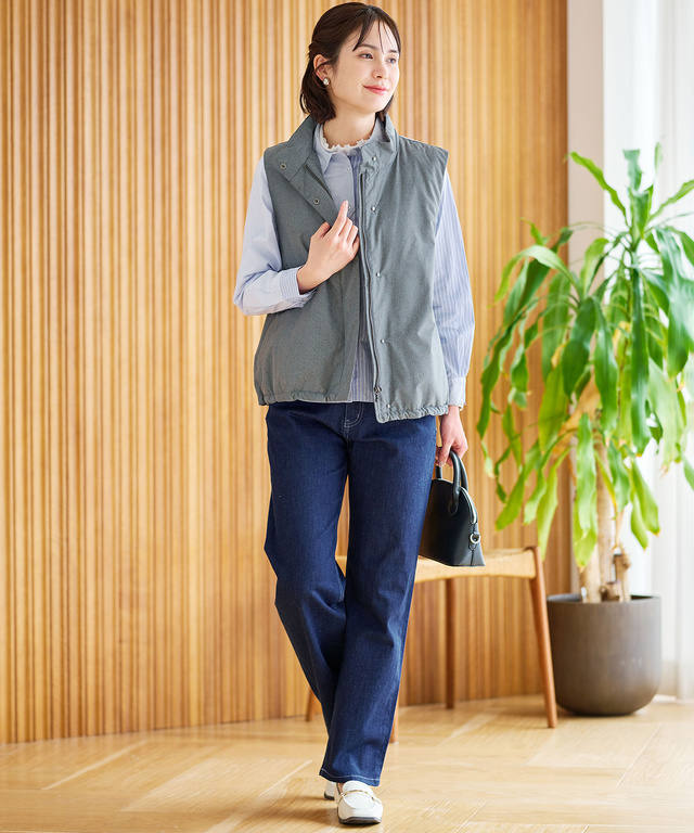 ストレッチ ストレート デニムパンツ