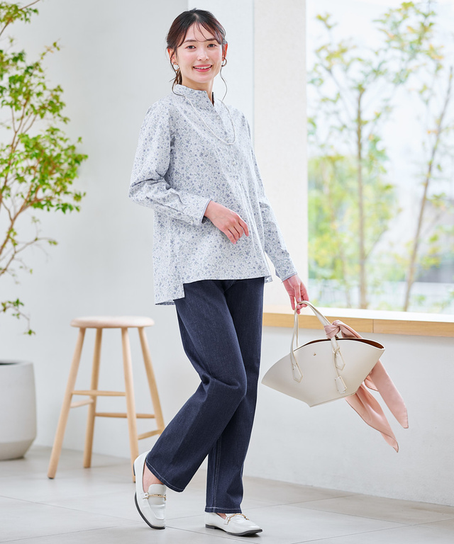 ストレッチ ストレート デニムパンツ