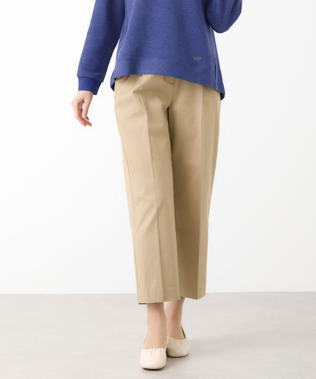 センタープレス タック パンツ