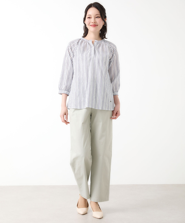 ヘリンボーン ストレート パンツ