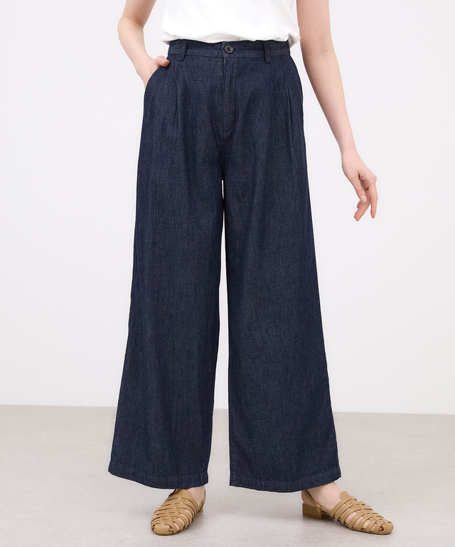 ブリーズデニム【タック入りワイド】