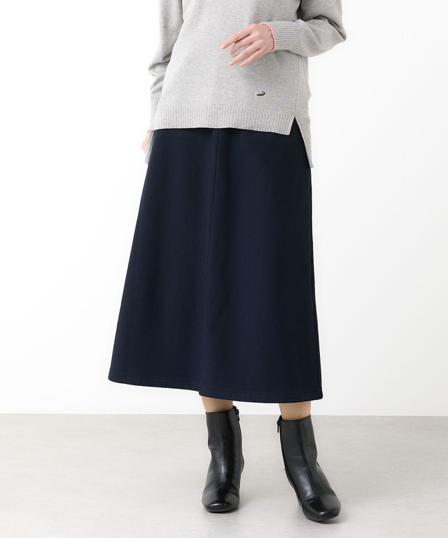 ウエストゴム 裏起毛 スカート