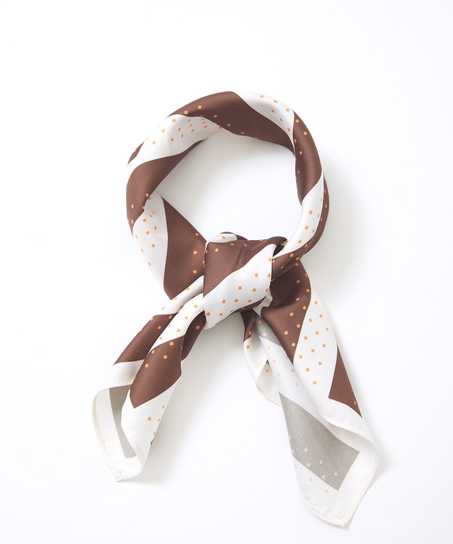 ドット ボーダー スカーフ