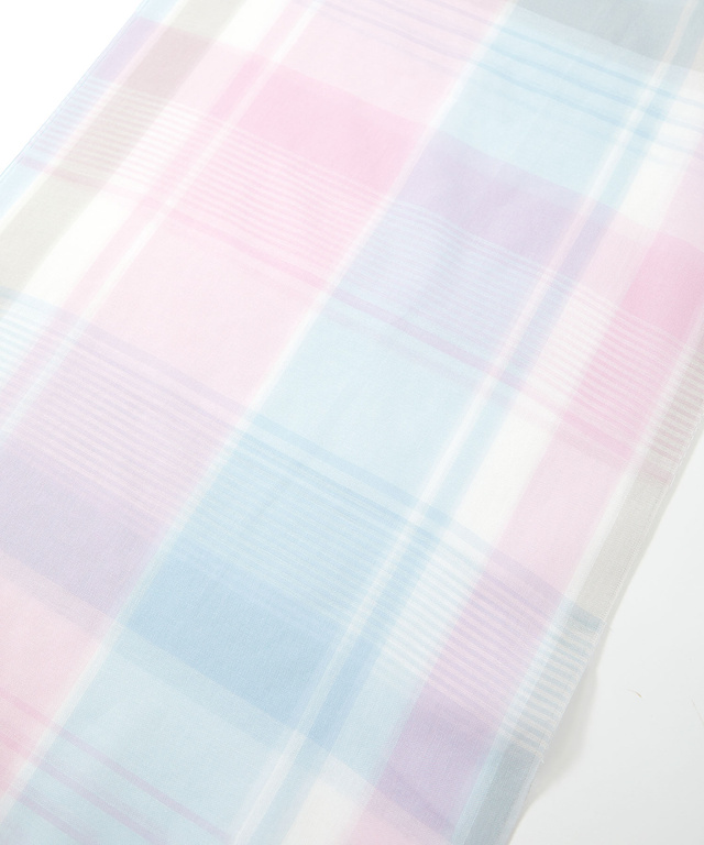 先染め チェック ストール