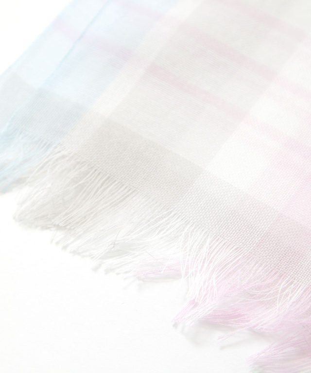 先染め チェック ストール