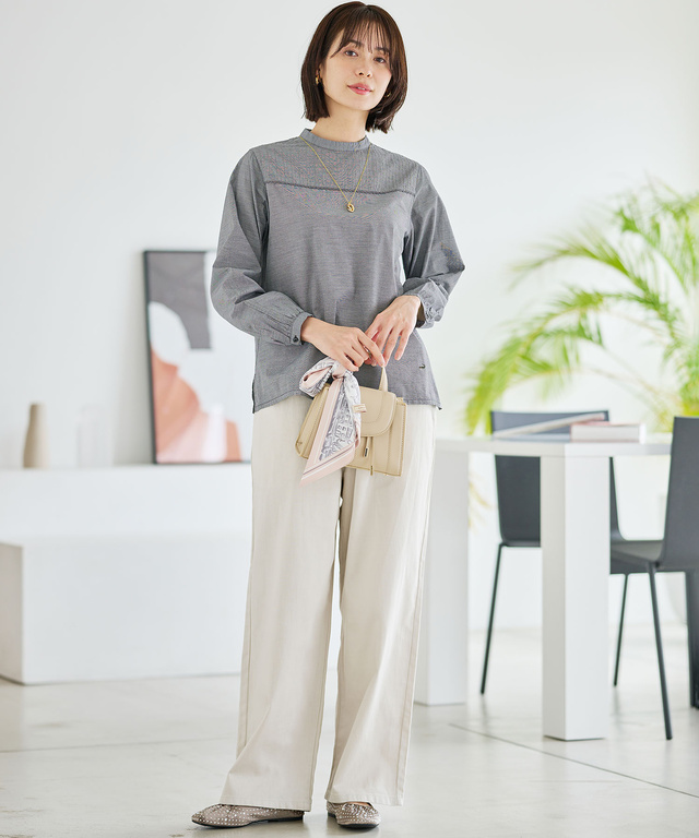 剣先型 プリント スカーフ