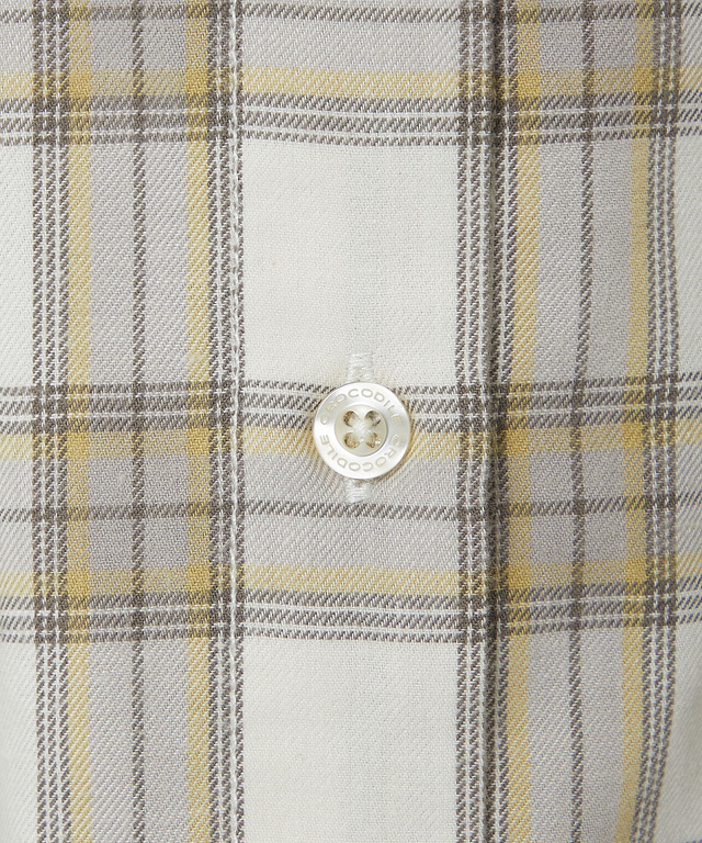 レギュラーカラー チェック柄 チュニック