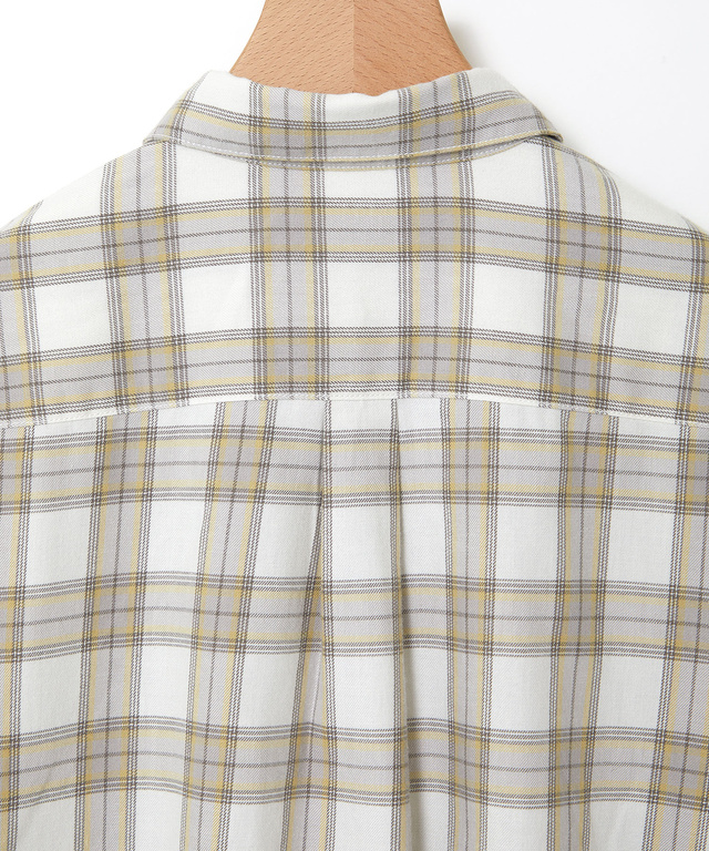 レギュラーカラー チェック柄 チュニック