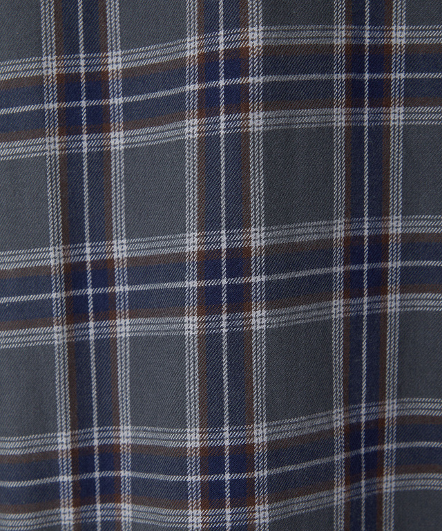 レギュラーカラー チェック柄 チュニック