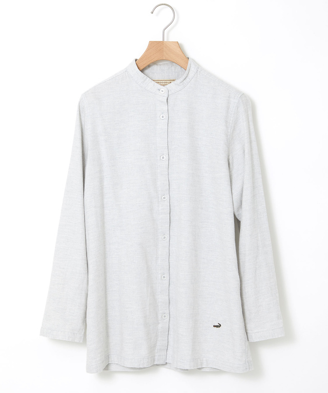 コットン バンドカラー チュニック【一部店舗限定】