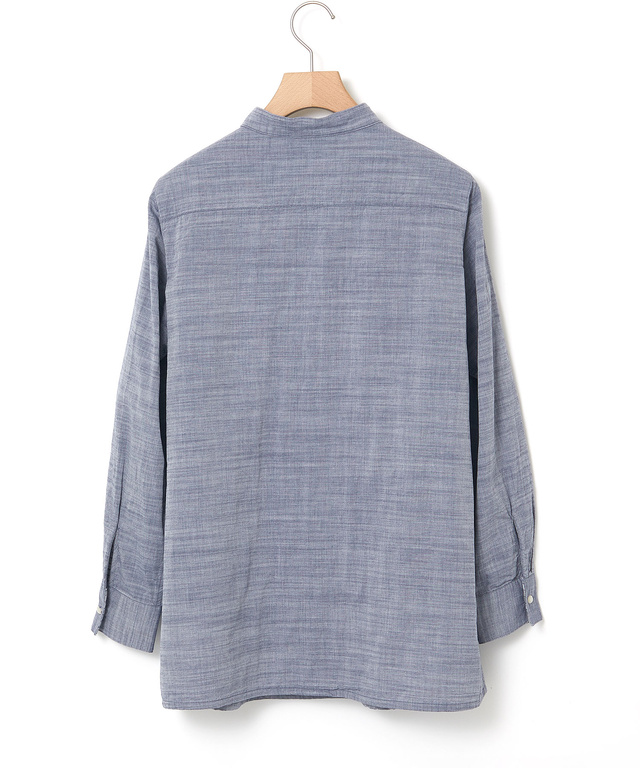 ダブルガーゼ バンドカラー チュニック