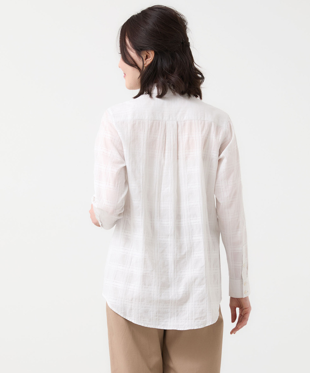 シアー チェック チュニック