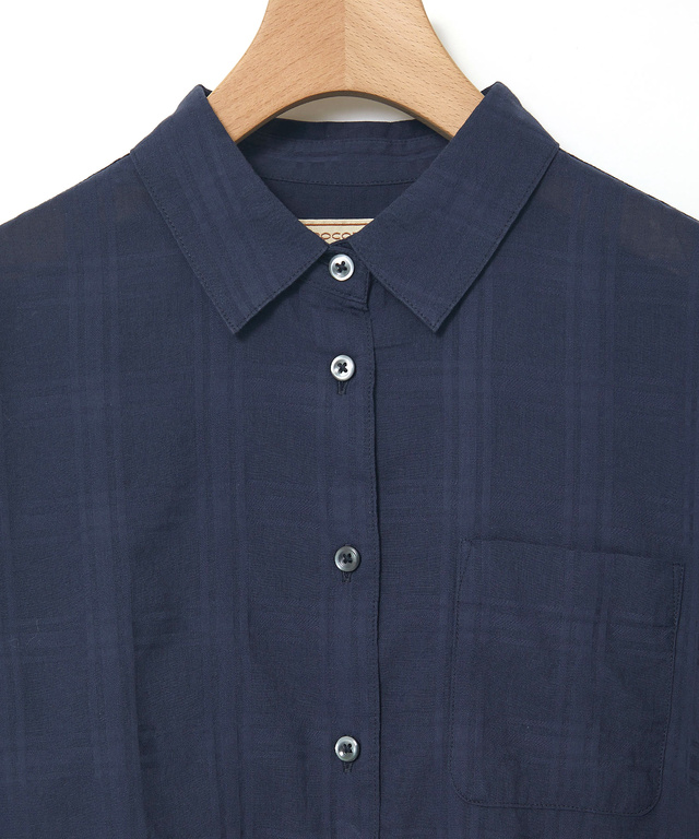 シアー チェック チュニック