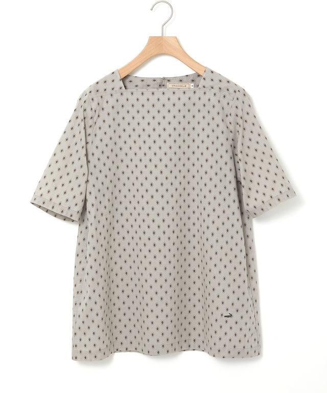 プロヴァンス柄 スクエアネック チュニック【オンラインショップ・一部店舗限定】