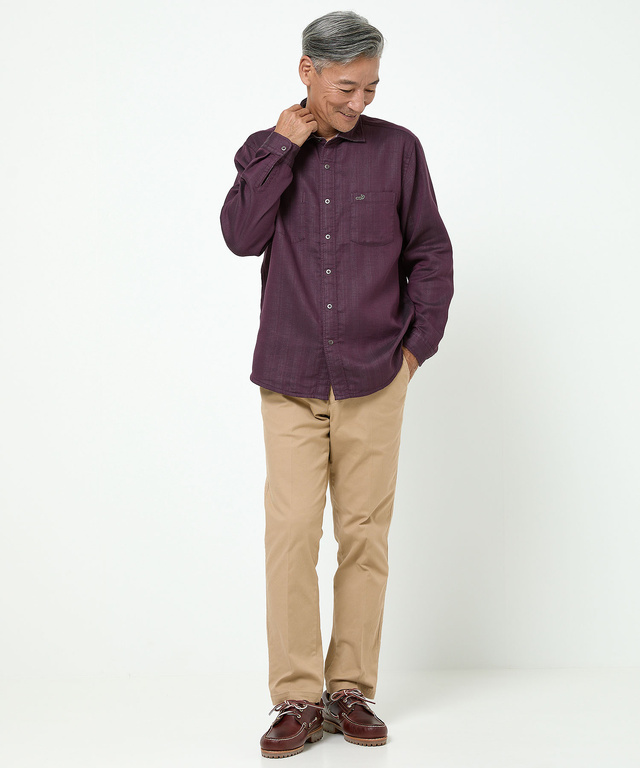 リバーシブル ストライプ柄 シャツ