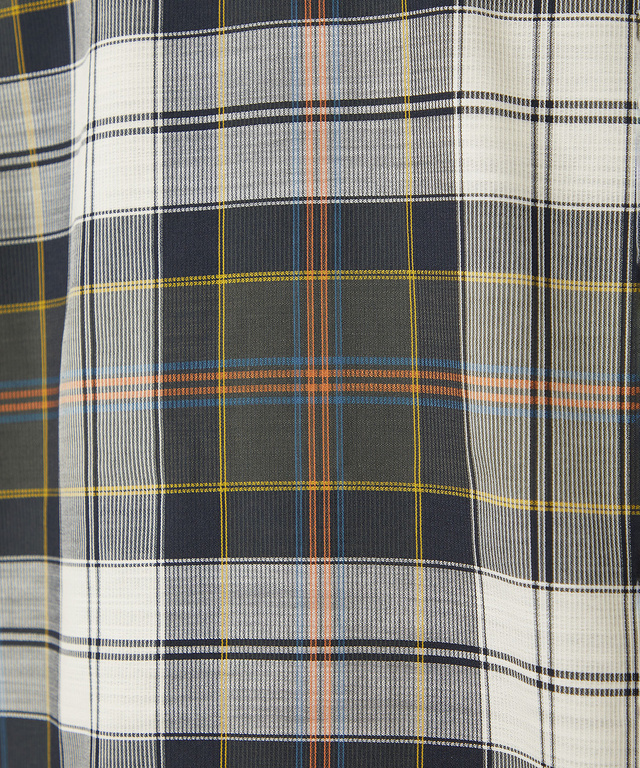 ピケ素材 チェック柄 シャツ