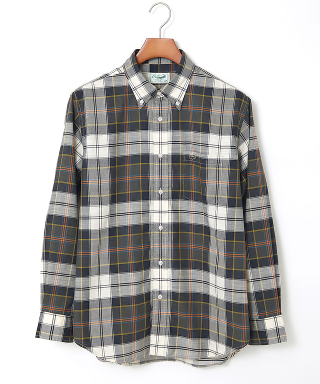 ピケ素材 チェック柄 シャツ