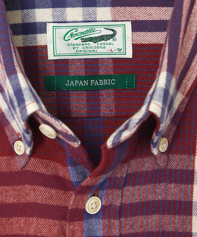 シャギー加工 タータン柄 シャツ