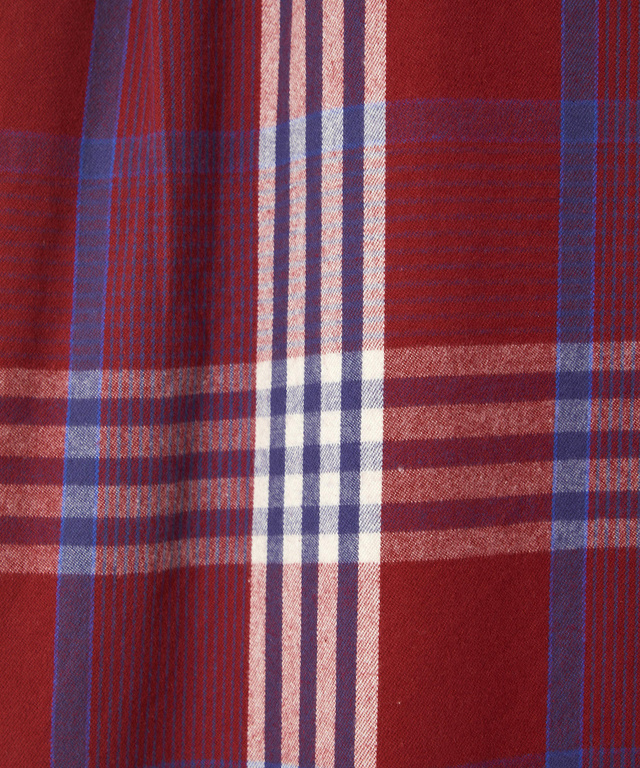 シャギー加工 タータン柄 シャツ