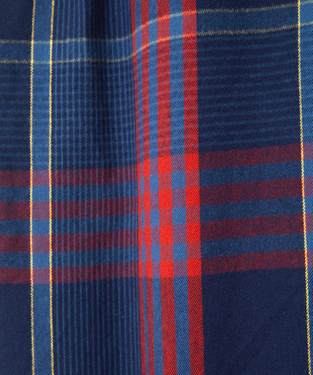 シャギー加工 タータン柄 シャツ