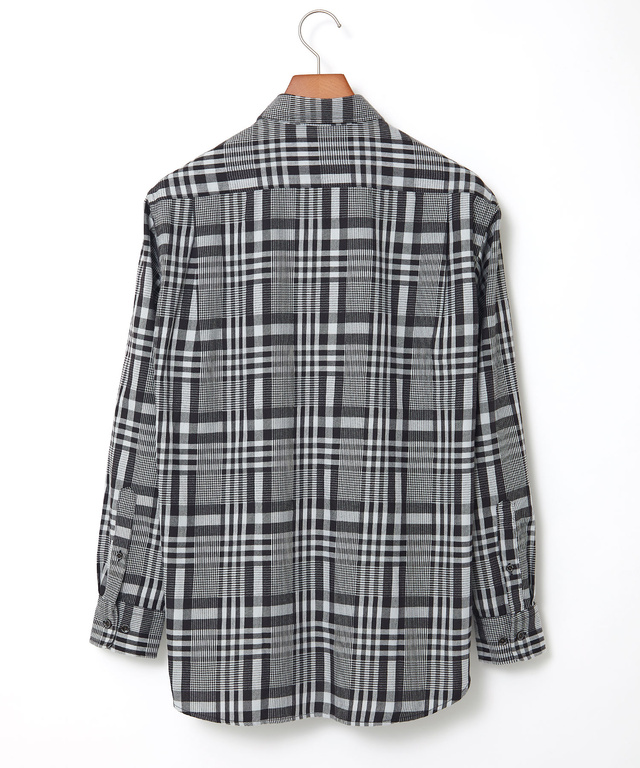 サーモ素材 チェック柄 シャツ