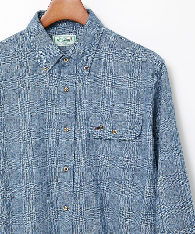 ヘリンボーンチェック ボタンダウン シャツ