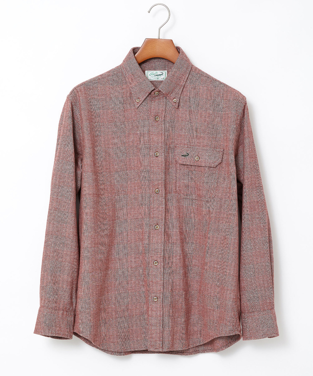 ヘリンボーンチェック ボタンダウン シャツ