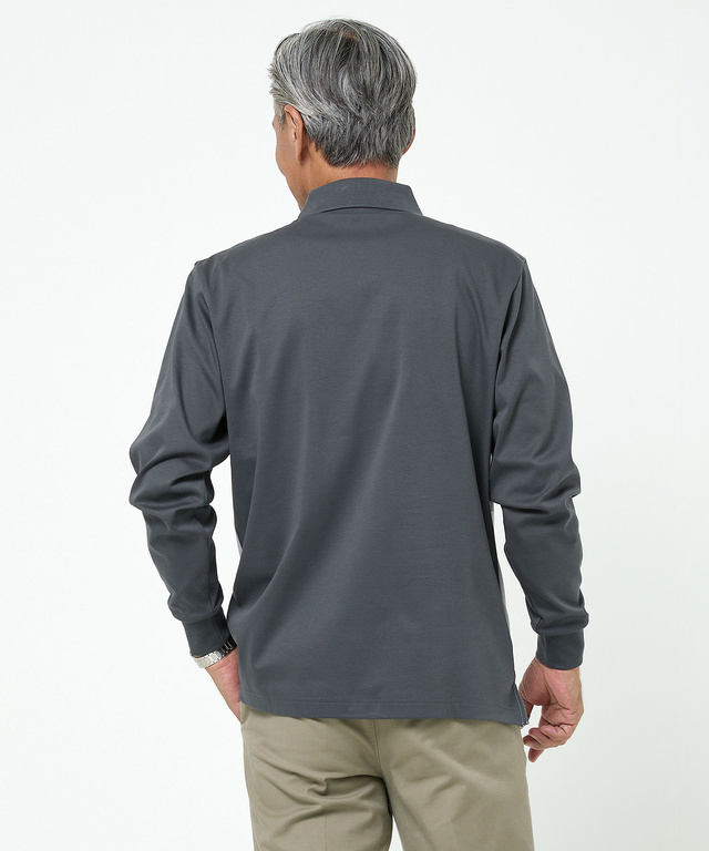 パネルチェック柄 ポロシャツ