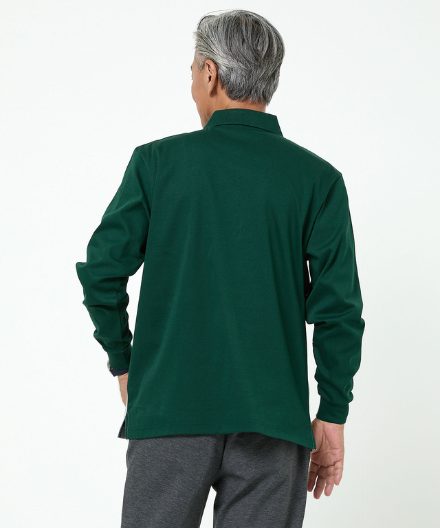 パネルチェック柄 ポロシャツ