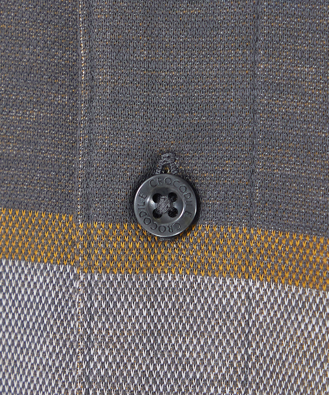 パネルチェック柄 ポロシャツ