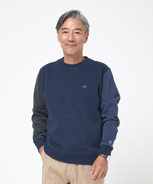 ダブルフェイス クルーネック トレーナー