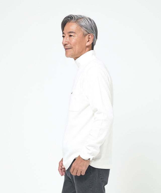 ハイネック リブ カットソー