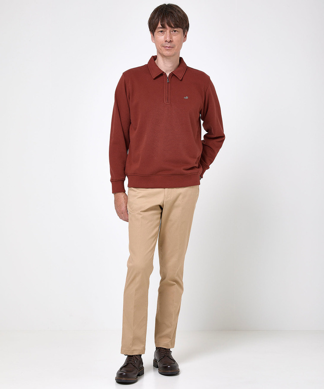 ハーフジップ ポロ トレーナー