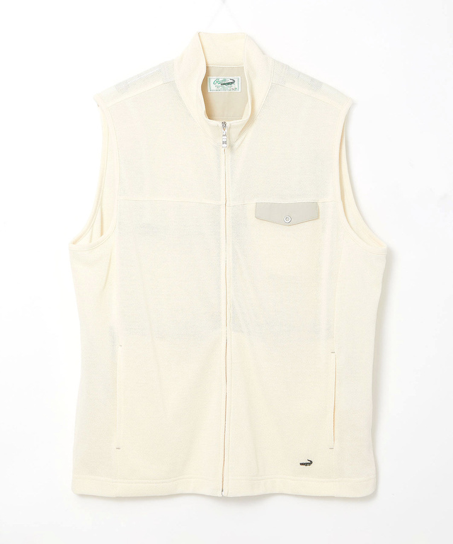 鹿の子 ポケットデザイン ジップベスト