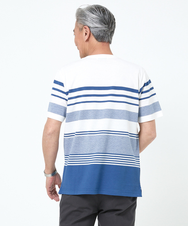 マルチ パネルボーダー Tシャツ