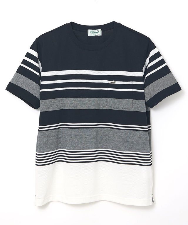 マルチ パネルボーダー Tシャツ
