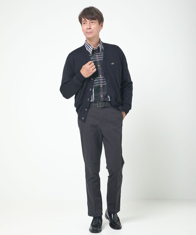 10ゲージカーディガン【洗濯機洗いOK】