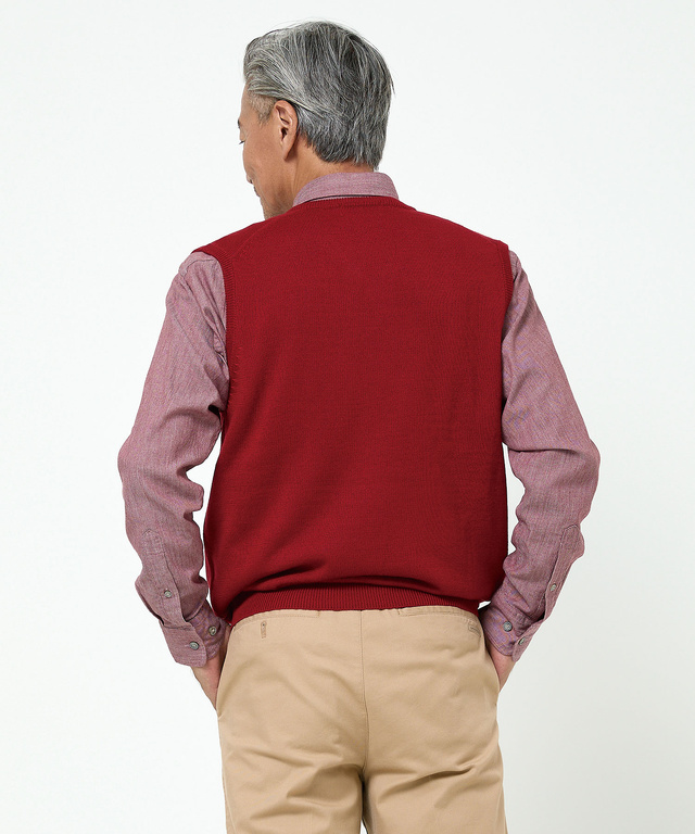 10ゲージＶネックベスト【洗濯機洗いOK】