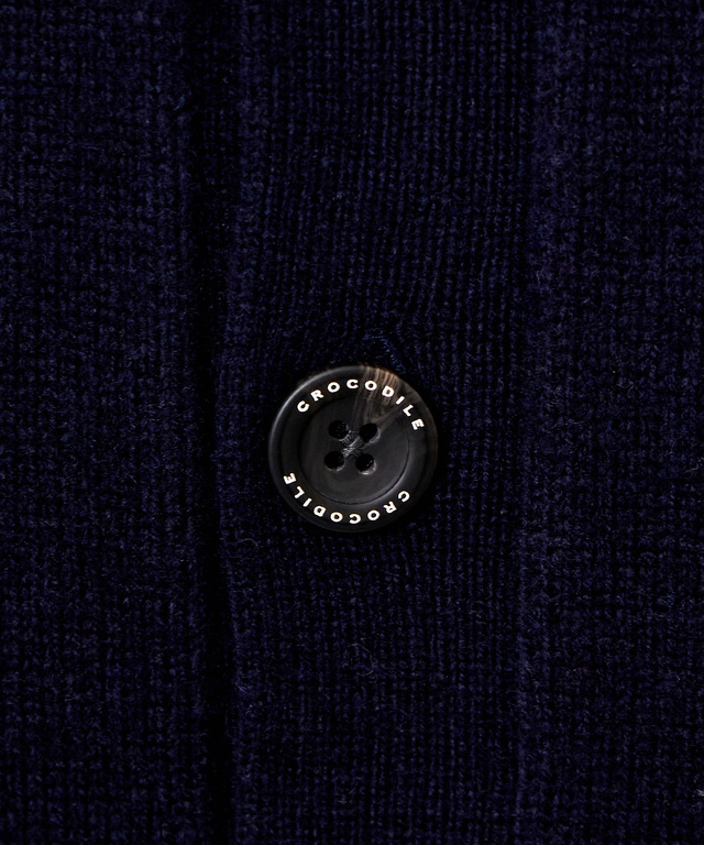 ウールブレンド 裏付き カーディガン