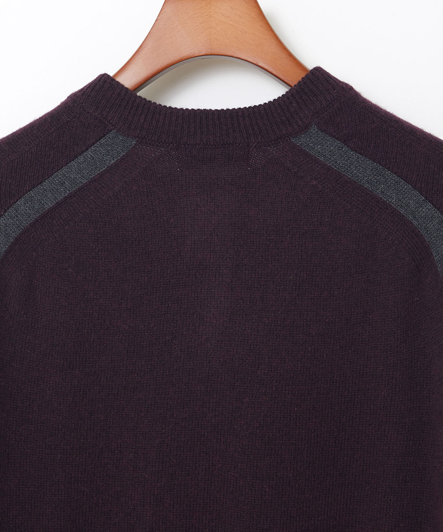 ウールブレンド ヘンリーネック ニット【手洗いOK】