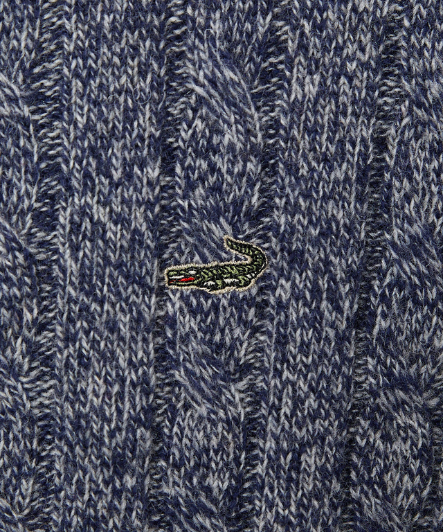 ウールブレンド ハーフジップ ニット