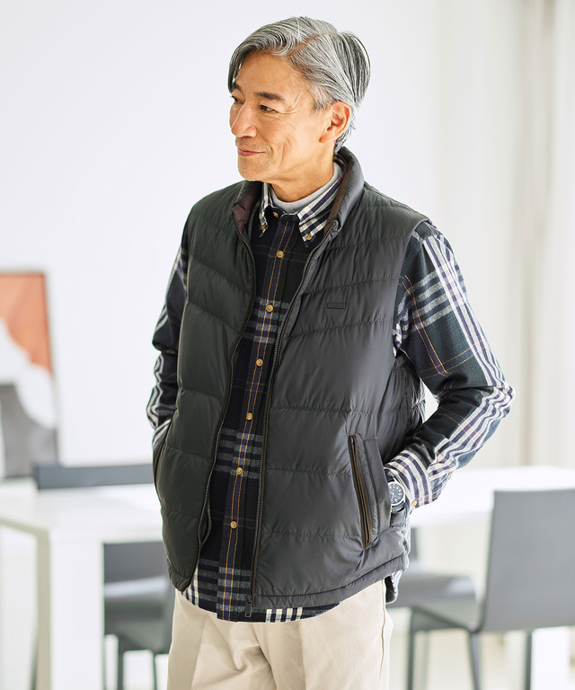 キルティング ダウン ベスト