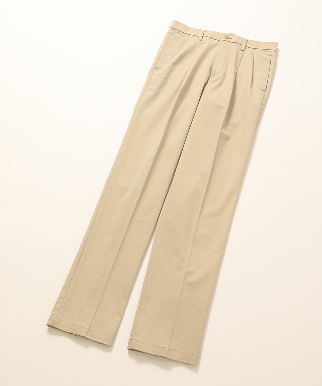 【ベストセラー】ストレッチ 2タック チノパンツ【シワになりにくい】