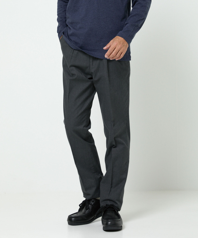 千鳥柄 微起毛 タックパンツ