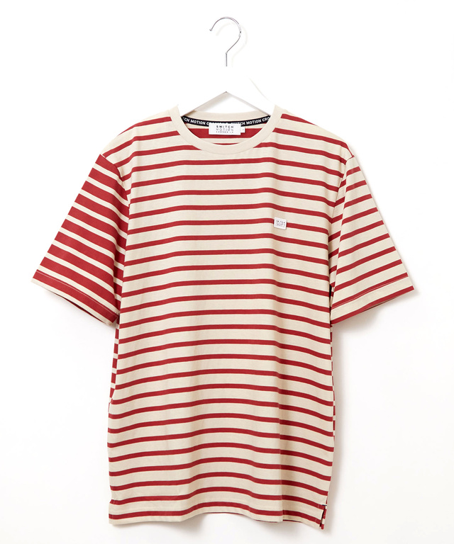 スノーコットン クレイジーボーダー柄 Tシャツ【接触冷感】