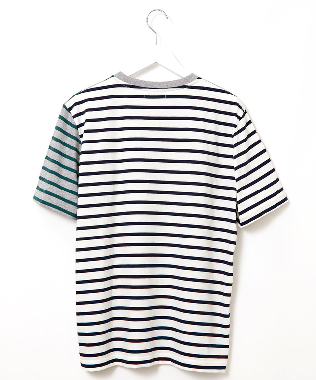 スノーコットン クレイジーボーダー柄 Tシャツ【接触冷感】