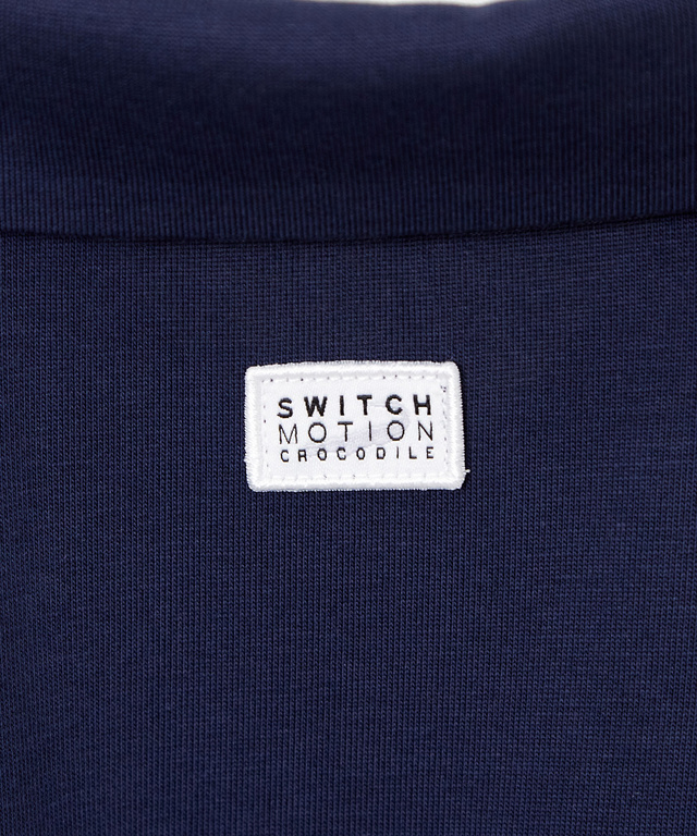 アシンメトリー ロゴプリント ポロシャツ