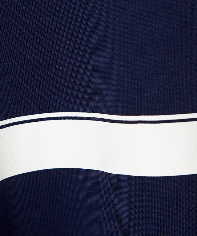 アシンメトリー ロゴプリント ポロシャツ